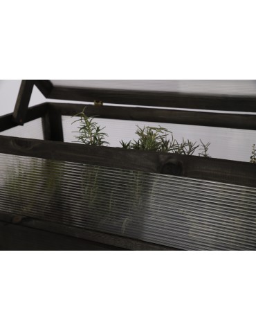 Kwietniki i donice - Drewniany Inspekt Miniszklarnia ~ OBL ~ Pokrywa Trapezowa, Półka Dolna, Boczna - product 6