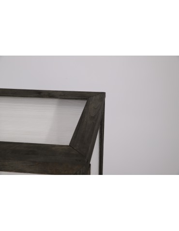 Kwietniki i donice - Drewniany Inspekt Miniszklarnia OBL Pokrywa Trapezowa, Półka Dolna - product 4