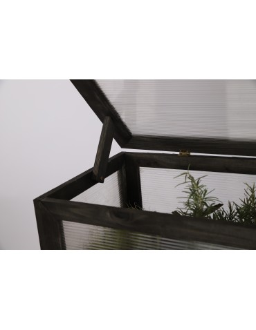 Kwietniki i donice - Drewniany Inspekt Miniszklarnia OBL Pokrywa Trapezowa, Półka Dolna - product 5