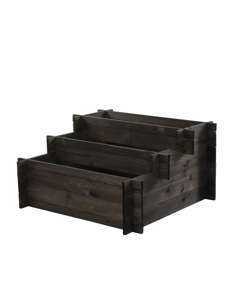 Dom i ogród - Składana Grządka Kaskadowa ~ Czarna ~ 78x75x40 cm - product MODO24.PL 2