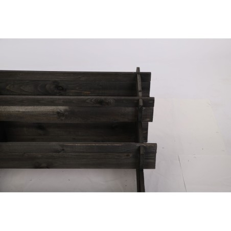 Grządka Piętrowa Drewniana ▪ Składana ▪ Czarna ▪ 78x75x40 cm