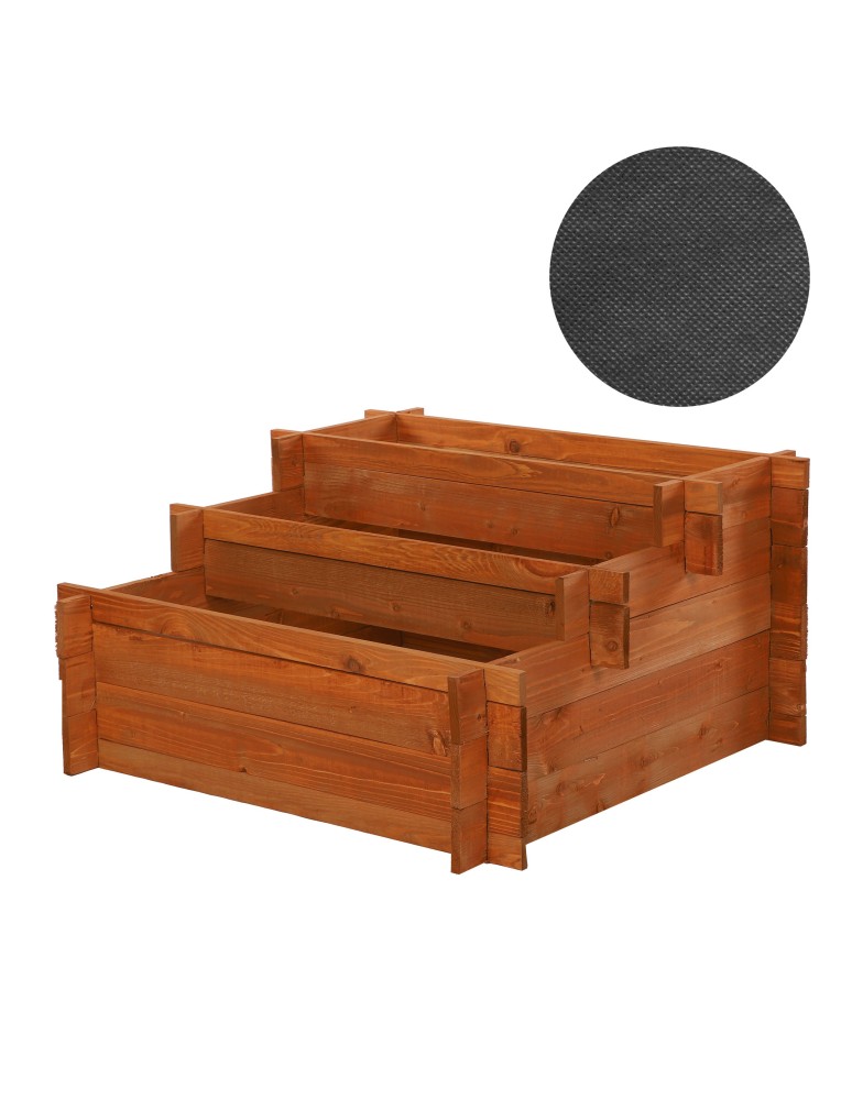 Dom i ogród - Składana Grządka Kaskadowa ~ Brązowa ~ 78x75x40 cm - product MODO24.PL 2