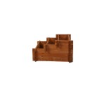 Składana Grządka Schodkowa ▪ Brązowa ▪ 78x75x40 cm