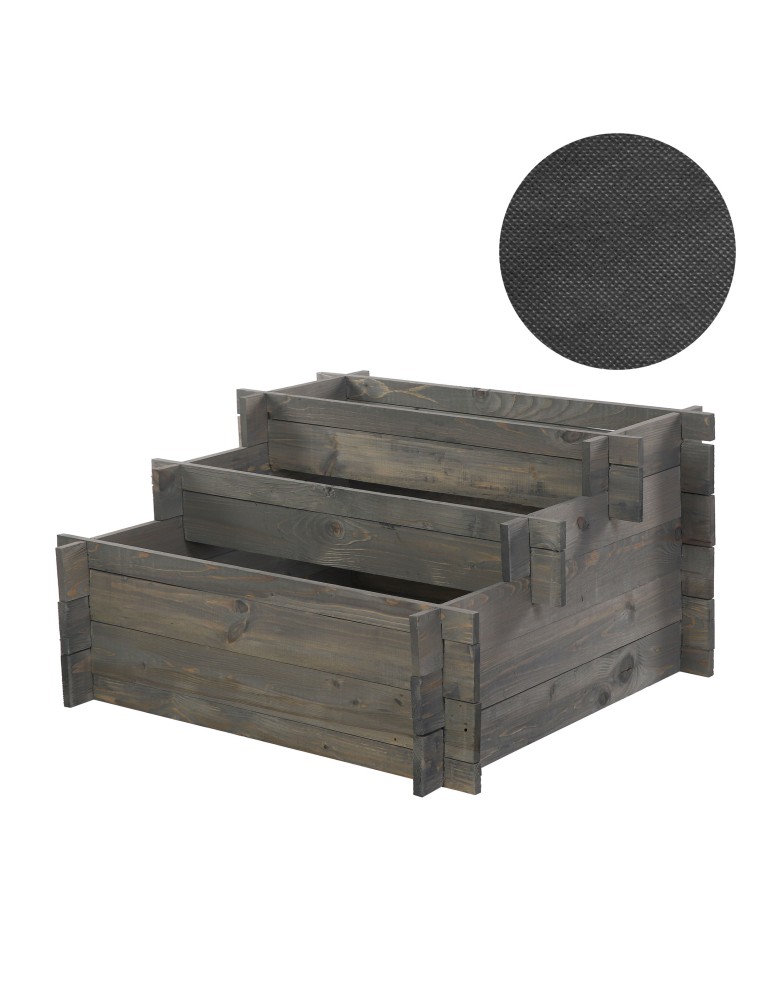 Dom i ogród - Składana Grządka Kaskadowa ~ Szara ~ 78x75x40 cm - product MODO24.PL 2