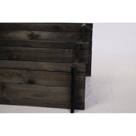 Grządka Schodkowa Zewnętrzna ▪ Czarna - Składana ▪ 100x75x40 cm