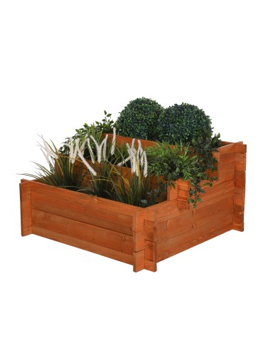 Składana Grządka Kaskadowa ~ Brązowa ~ 78x75x40 cm