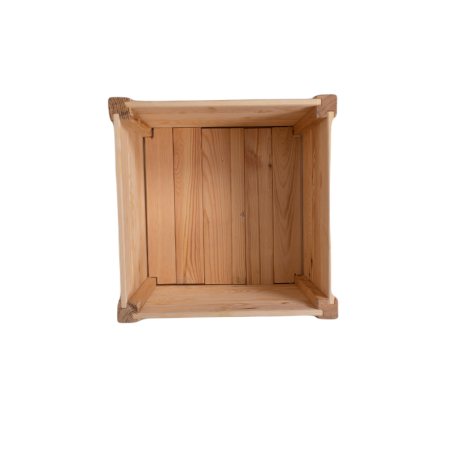 Dekoracyjna Donica Drewniana ~ 40x40x34 cm ~ Brązowa ~ Na Nóżkach