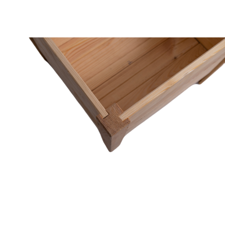 Dekoracyjna Donica Drewniana ~ 40x40x34 cm ~ Brązowa ~ Na Nóżkach