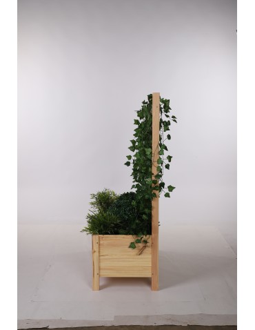 Dom i ogród - Sosnowa Donica z Pergolą ~ 40x80x120 cm ~ Brązowa RD-DNC_PRG_80_BR - product 7