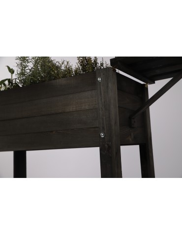 Kwietniki i donice - Inspekt z Hotelem dla Owadów ~  Kopuła Miniszklarnia ~ Półka Dolna i Boczna ~ OBL Czarny - product 8