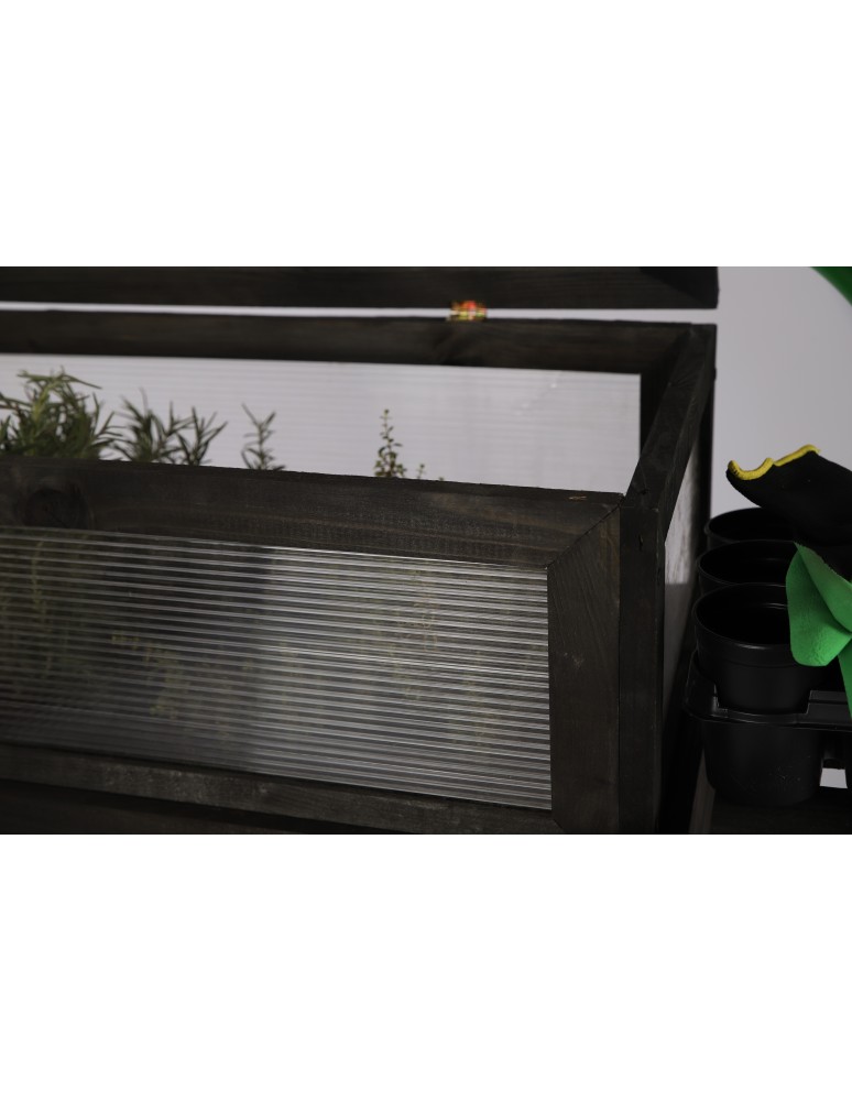 Kwietniki i donice - Inspekt z Hotelem dla Owadów ~  Kopuła Miniszklarnia ~ Półka Dolna ~ OBL Czarny - product MODO24.PL 5