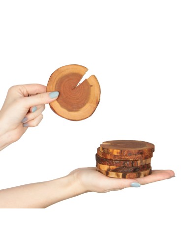 Podkładki Na Stół ◎ Czeremcha ◎ Olejowane ◎ ø 9-12 cm ◎ 6 sztuk