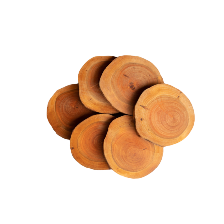 Podkładki Na Stół ◎ Czeremcha ◎ Olejowane ◎ ø 9-12 cm ◎ 6 sztuk