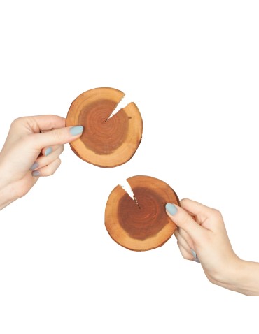 Podkładki Na Stół ◎ Czeremcha ◎ Okorowane ◎ Olejowane ◎ ø 12-15 cm ◎ 2 szt.