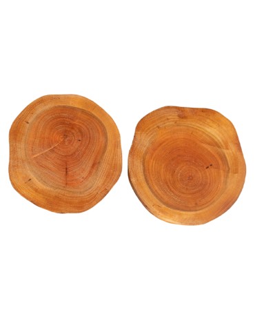 Zestawy Podkładek Na Stół - Podkładki Na Stół ◎ Czeremcha ◎ Okorowane ◎ Olejowane ◎ ø 12-15 cm ◎ 2 szt. - product 3