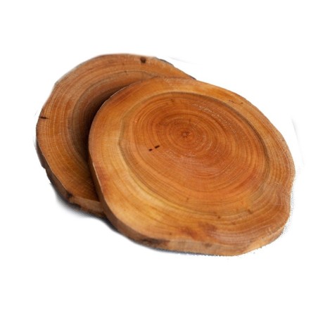 Podkładki Na Stół ◎ Czeremcha ◎ Okorowane ◎ Olejowane ◎ ø 12-15 cm ◎ 2 szt.