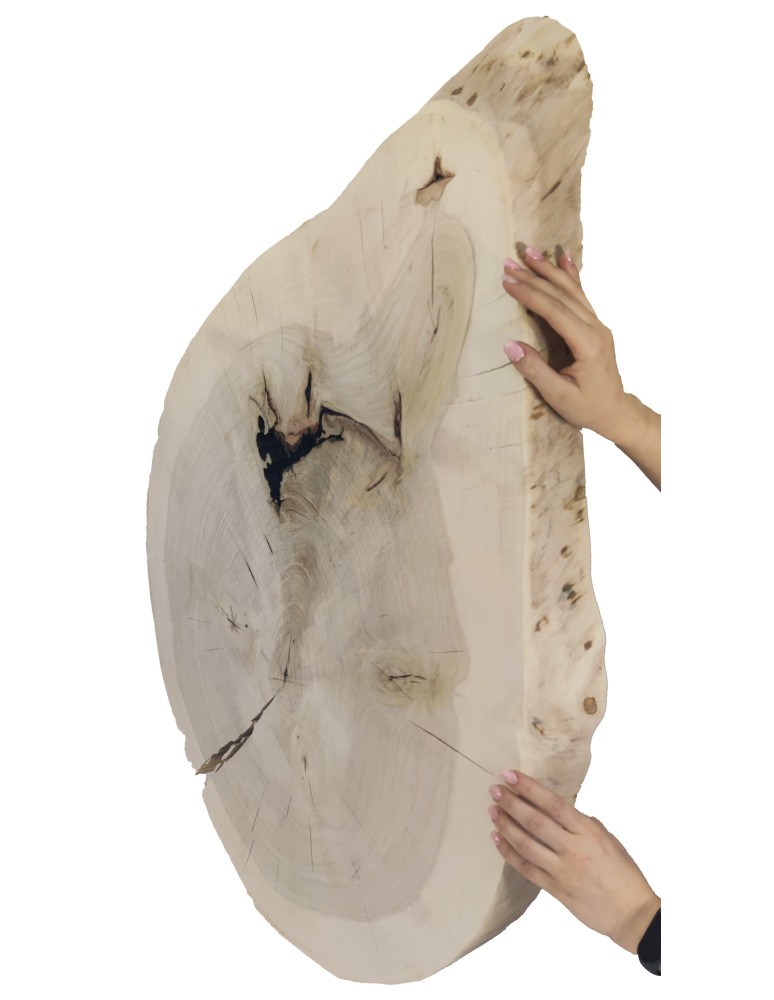 Stoły i Stoliki - Okorowany Plaster Topoli ~ Nieregularny ~ dł. 90/ szer. max. 65/ gr. 8 cm ~ Unikat 142100 - product MODO24.PL 1