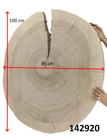 Stoły i Stoliki - Okorowany Plaster Topoli ~ Owalny ~ dł. 100/ szer. max. 85/ gr. 9 cm ~  142920 - product 9