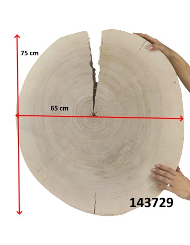 Stoły i Stoliki - Okorowany Plaster Topoli ~ Owalny ~ dł. 75/ szer. max. 65/ gr. 9 cm ~  143729 - product 5