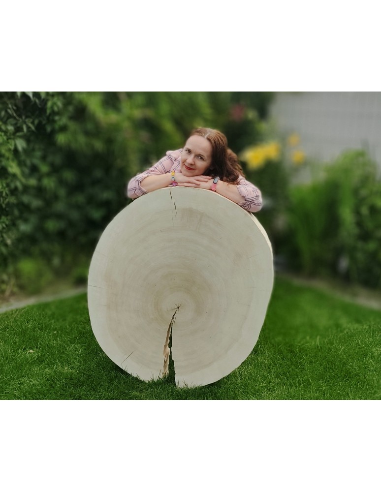 Stoły i Stoliki - Okorowany Plaster Topoli ~ Owalny ~ dł. 100/ szer. max. 85/ gr. 9 cm ~  142920 - product MODO24.PL 4