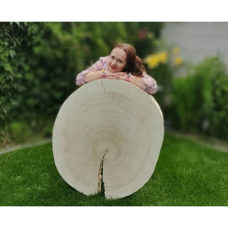 Owalny Plaster Topoli ⭖ Okorowany/Surowy ⭖ 100 x ±90 x 9 cm ⭖ DIY