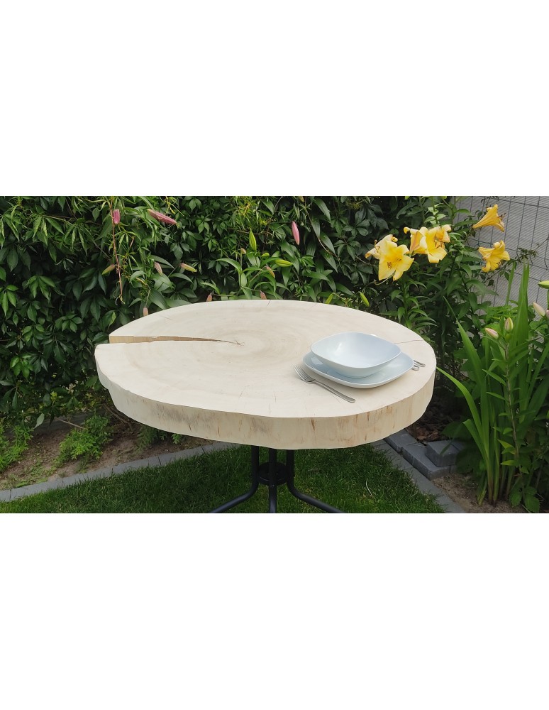 Stoły i Stoliki - Okorowany Plaster Topoli ~ Owalny ~ dł. 100/ szer. max. 85/ gr. 9 cm ~  142920 - product MODO24.PL 3