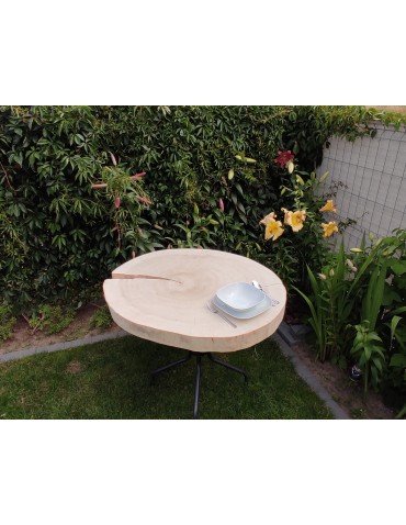 Stoły i Stoliki - Okorowany Plaster Topoli ~ Owalny ~ dł. 100/ szer. max. 85/ gr. 9 cm ~  142920 - product 5