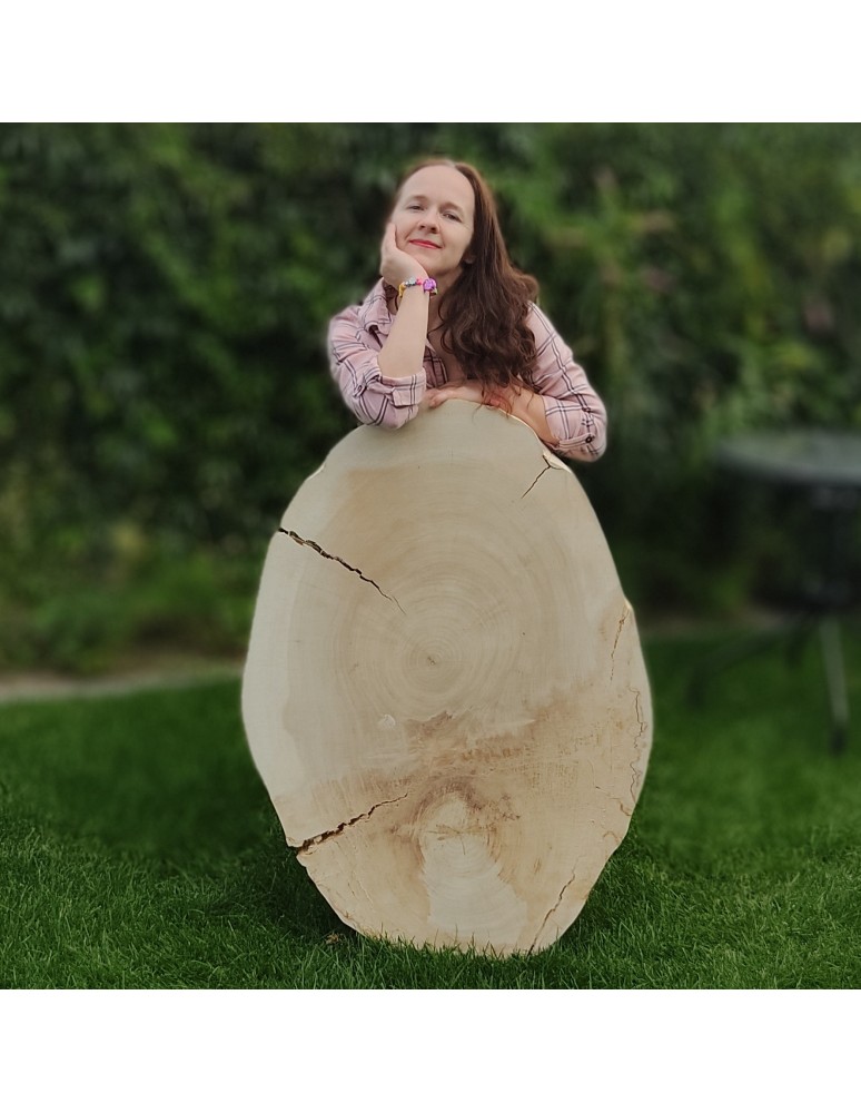 Stoły i Stoliki - Okorowany Plaster Topoli ~ Eliptyczny ~ dł. 100/ szer. max. 65/ gr. 9 cm ~  143337 - product MODO24.PL 4