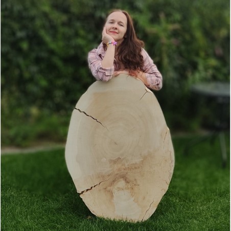 Eliptyczny Plaster Topoli ⭖ Okorowany/Surowy ⭖ 100x±65x9 cm ⭖ DIY