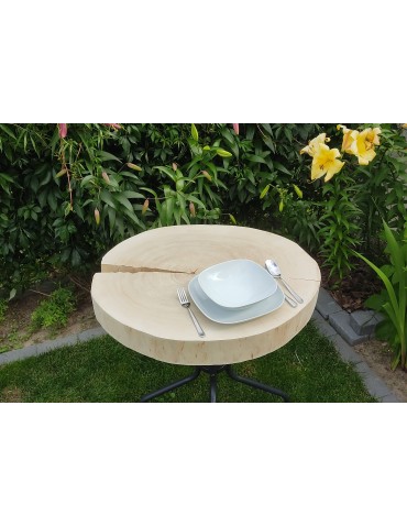 Stoły i Stoliki - Okorowany Plaster Topoli ~ Owalny ~ dł. 75/ szer. max. 65/ gr. 9 cm ~  143729 - product 2