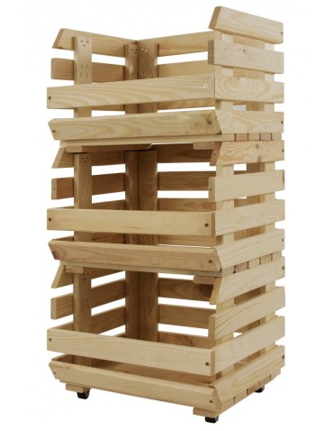 Skrzynie i ławki - Skrzynia Z Kółkami ~ RA-WA-3-37 ~ Na Owoce i Warzywa ~  Trzypiętrowa - product 3