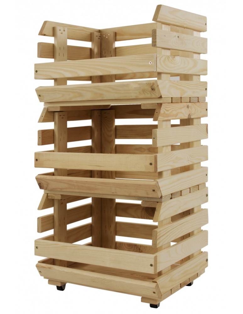 Skrzynie i ławki - Skrzynia Z Kółkami ~ RA-WA-3-37 ~ Na Owoce i Warzywa ~  Trzypiętrowa - product MODO24.PL 3