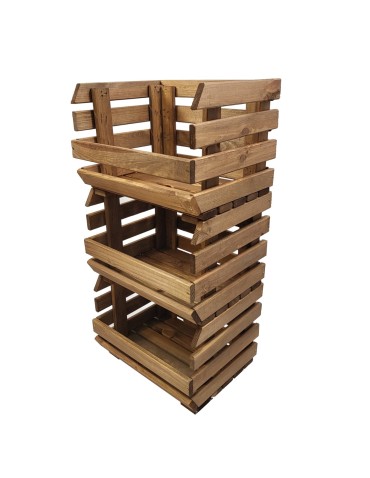 Skrzynie i ławki - Skrzynia Z Kółkami ~ RA-WA-3-37 ~ Na Owoce i Warzywa ~  Trzypiętrowa - product 6