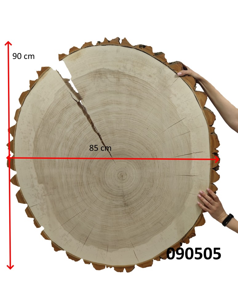 Stoły i Stoliki - Plaster Topoli z Korą~ Owalny ~ dł. 90/ szer. max. 85/ gr. 9 cm ~  090505 - produkt MODO24.PL 1