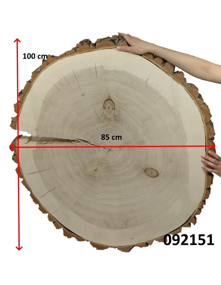 Stoły i Stoliki - Plaster Topoli z Korą ~ Owalny ~ dł. 100/ szer. max. 85/ gr. 9 cm ~  092151 - produkt MODO24.PL 1