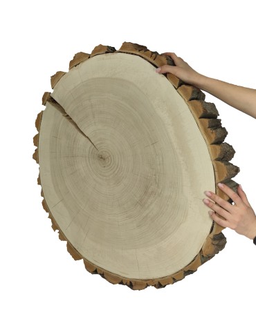 Stoły i Stoliki - Plaster Topoli z Korą ~ Okrągły ~ dł. 70/ szer. max. 65/ gr. 9 cm ~  144441 - product 3