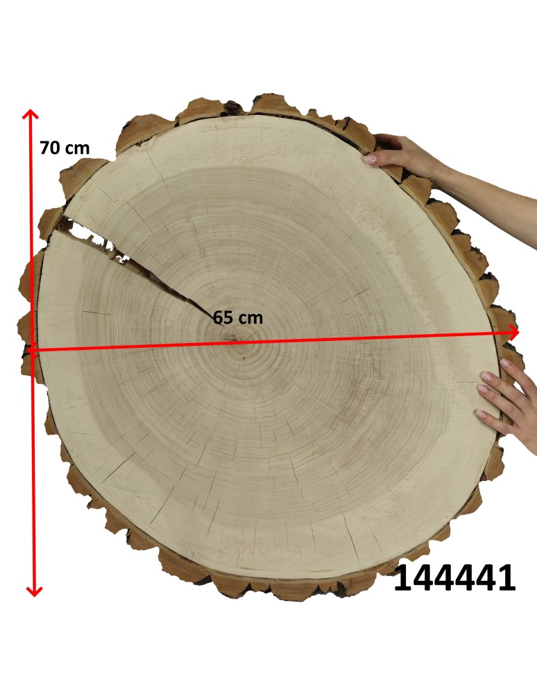Stoły i Stoliki - Plaster Topoli z Korą ~ Okrągły ~ dł. 70/ szer. max. 65/ gr. 9 cm ~  144441 - product MODO24.PL 2