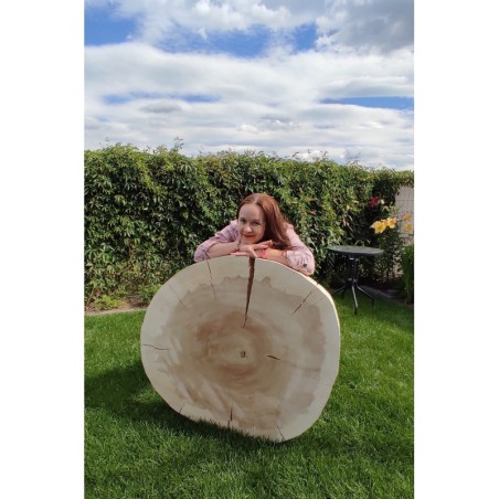 Owalny Plaster Topoli ⭖ Okorowany/Surowy ⭖ 110x100x9 cm ⭖ DIY