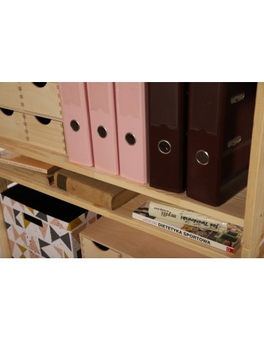 Regały drewniane - Regał Modułowy Prosty ~ BERDO PRO_05 ~ 159,2x80x34,4 cm ~ 5 Półek - product 8