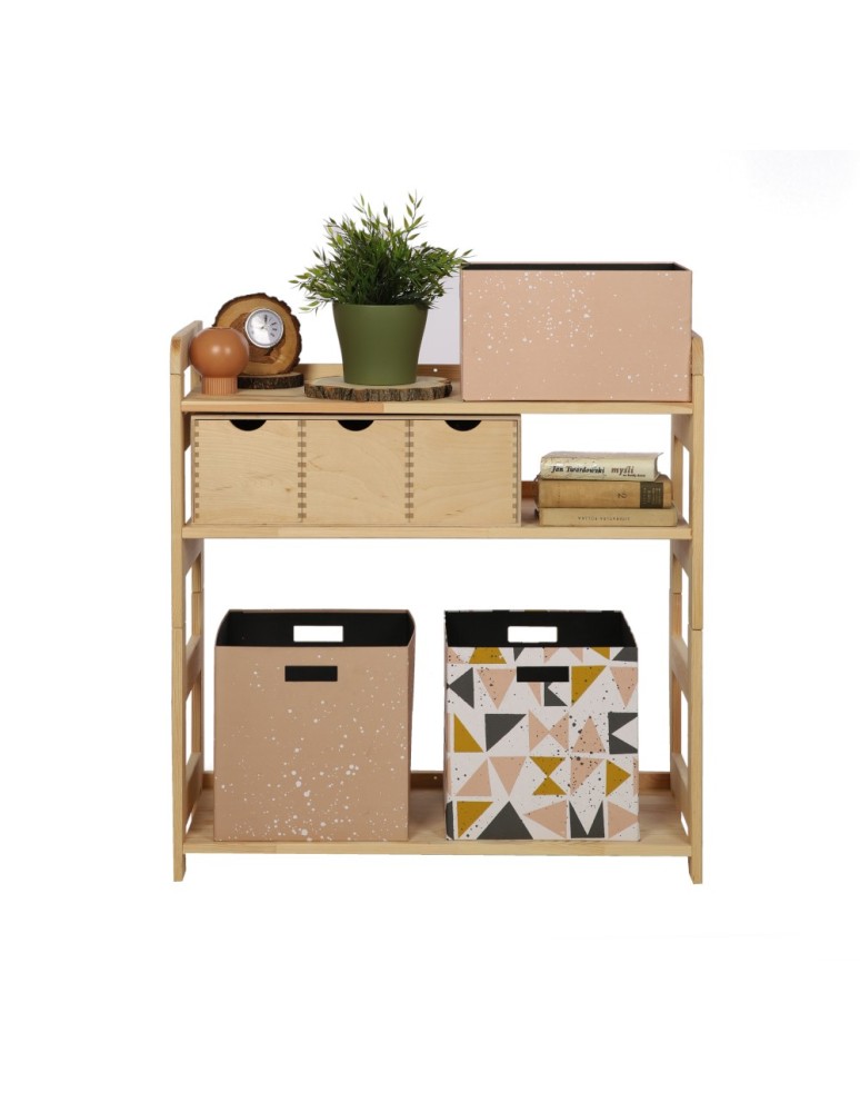 Regały drewniane - Regał Modułowy Prosty ~ BERDO PRO_03 ~ 82,4x80x34,4 cm ~ 3 Półki - product MODO24.PL 13