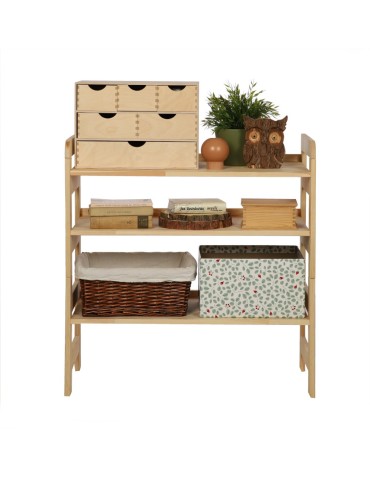 Regały drewniane - Regał Modułowy Prosty ~ BERDO PRO_03 ~ 82,4x80x34,4 cm ~ 3 Półki - product 4