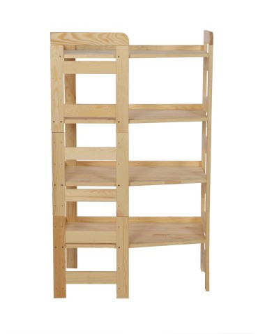 Regały drewniane - Regał Modułowy Narożnikowy ~ BERDO NAR_04 ~ 120,8x72x44,8 cm ~ 4 Półki - product 4