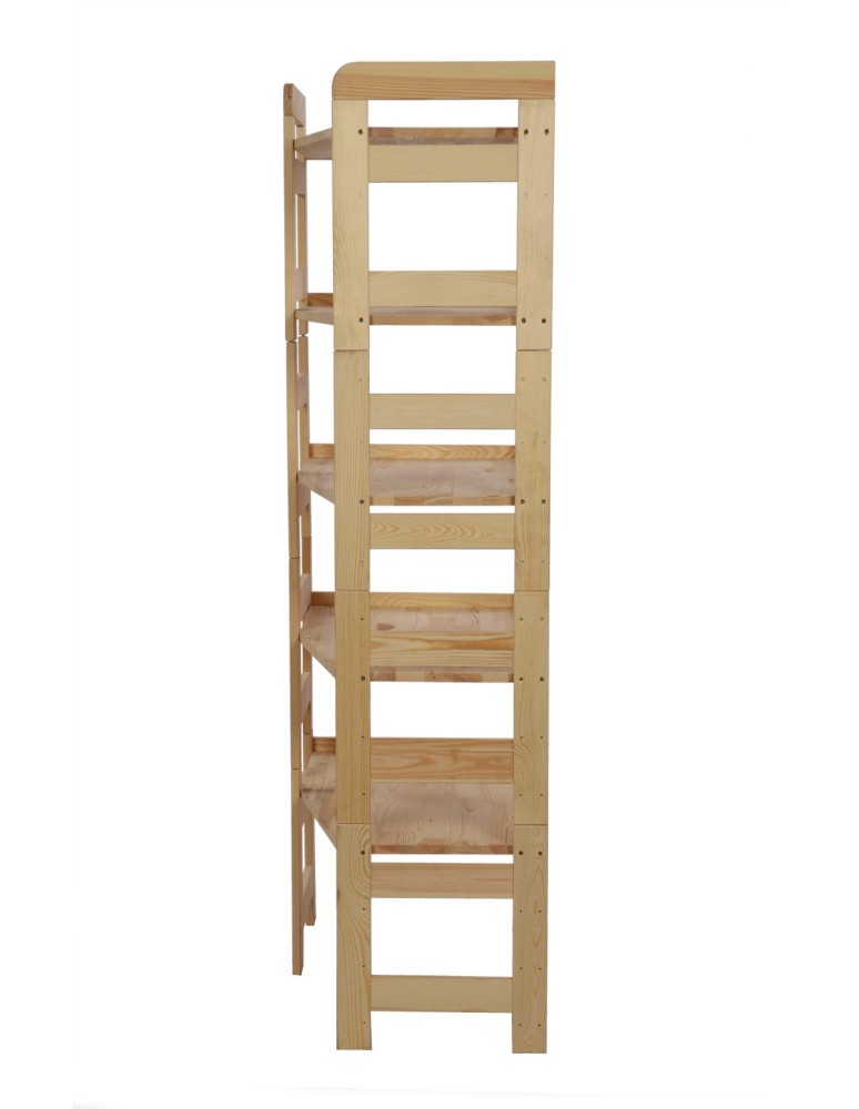 Regały drewniane - Regał Modułowy Narożnikowy ~ BERDO NAR_05 ~ 159,2x72x44,8 cm ~ 5 Półek - product MODO24.PL 4