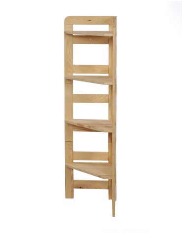 Regały drewniane - Narożny Regał Modułowy ~ Zewnętrzny ~ BERDO NZEW_04 ~ 120,8x34,4x34 cm ~ 4 Półki - product 3