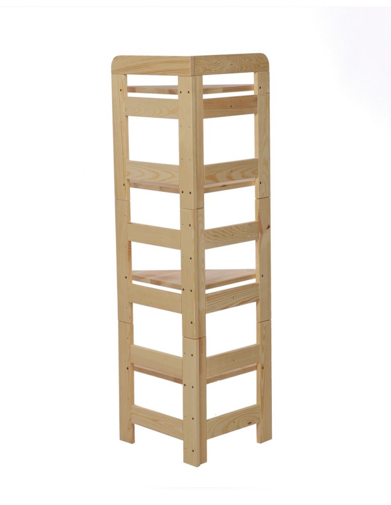 Regały drewniane - Narożny Regał Modułowy ~ Zewnętrzny ~ BERDO NZEW_04 ~ 120,8x34,4x34 cm ~ 4 Półki - product MODO24.PL 5