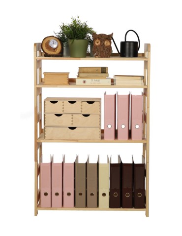 Regały drewniane - Regał Modułowy Prosty ~ BERDO PRO_04 ~ 120,8x80x34,4 cm ~ 4 Półki - product 5