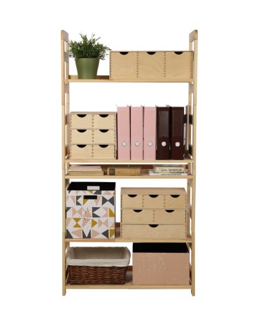 Regały drewniane - Regał Modułowy Prosty ~ BERDO PRO_05 ~ 159,2x80x34,4 cm ~ 5 Półek - product 12