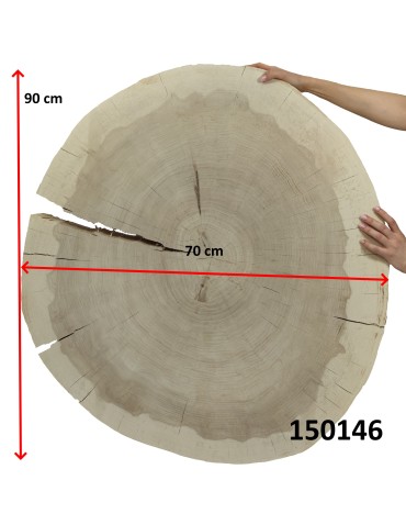 Stoły i Stoliki - Okorowany Plaster Topoli ~ Owalny ~ dł. 90/ szer. max. 70/ gr. 9 cm ~ - product 3