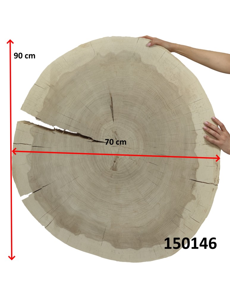 Stoły i Stoliki - Okorowany Plaster Topoli ~ Owalny ~ dł. 90/ szer. max. 70/ gr. 9 cm ~ - product MODO24.PL 3