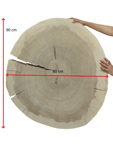Stoły i Stoliki - Okorowany Plaster Topoli ~ Owalny ~ dł. 90/ szer. max. 80/ gr. 9 cm ~ - product 3